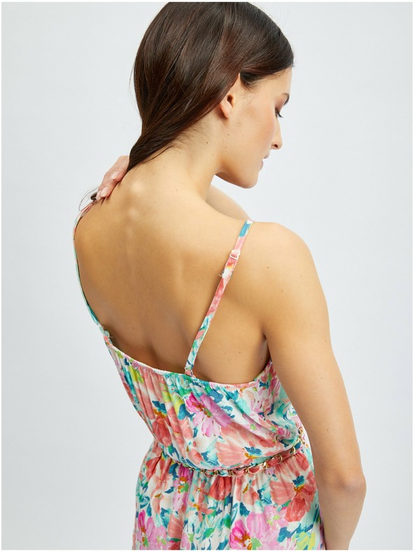 Orsay Rosa und cremefarbener Damen-Jumpsuit mit Blumenmuster ORSAY