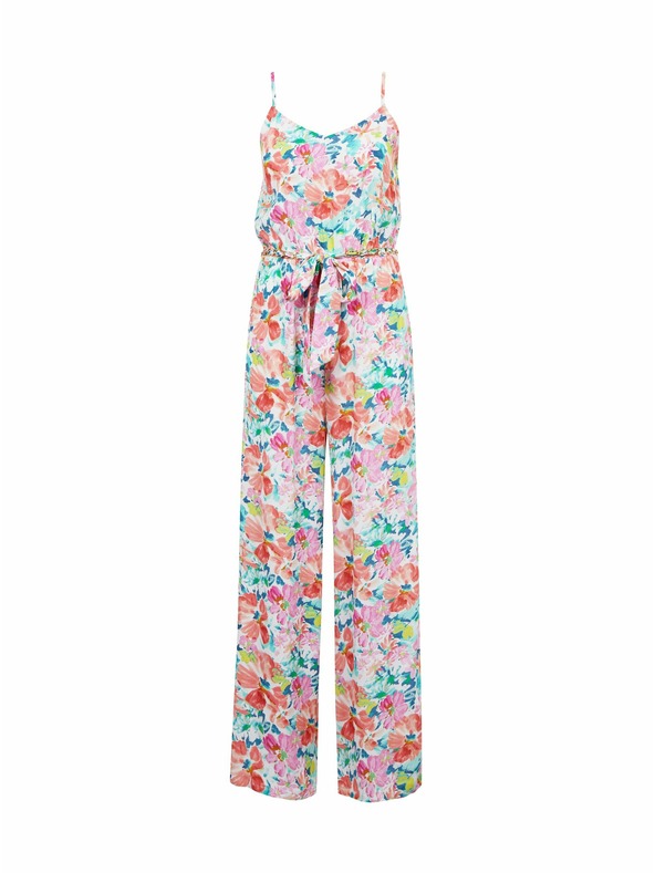 Orsay Rosa und cremefarbener Damen-Jumpsuit mit Blumenmuster ORSAY