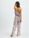 Orsay Rosa und cremefarbener Damen-Jumpsuit mit Blumenmuster ORSAY