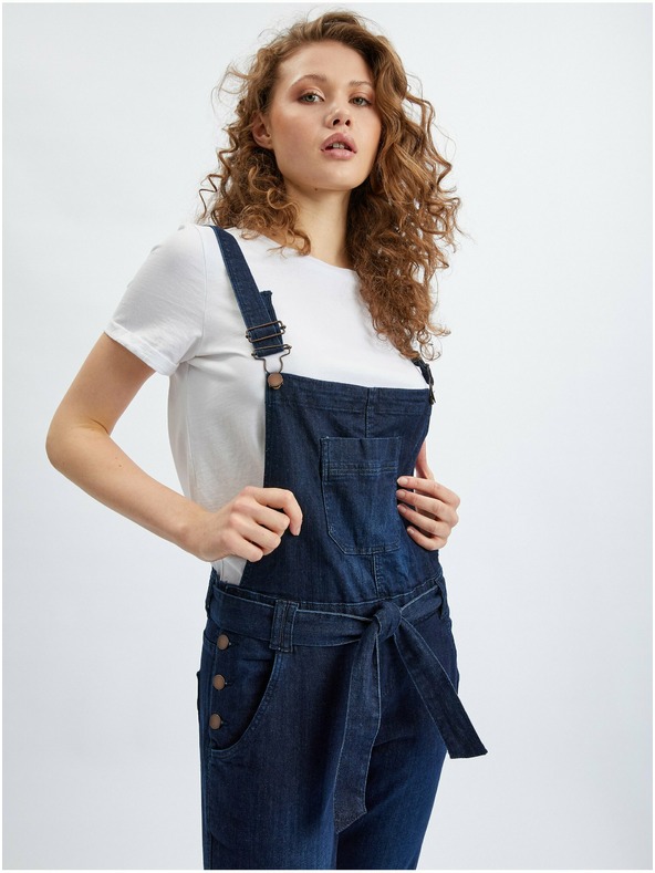 Orsay Dunkelblaue Slim Fit Damenjeans mit Lack ORSAY