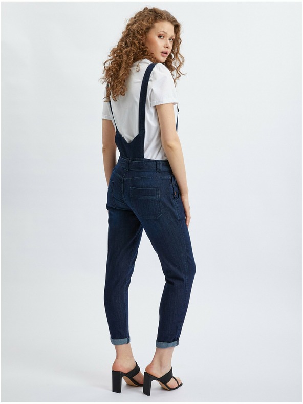 Orsay Dunkelblaue Slim Fit Damenjeans mit Lack ORSAY