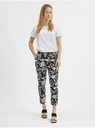 Orsay Schwarz-weiß gemusterte Damenhose ORSAY