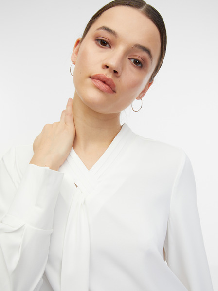 Orsay Weiße Damen Satin-Bluse ORSAY