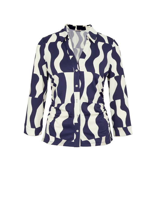 Orsay Dunkelblaue Damenbluse mit Kragen ORSAY