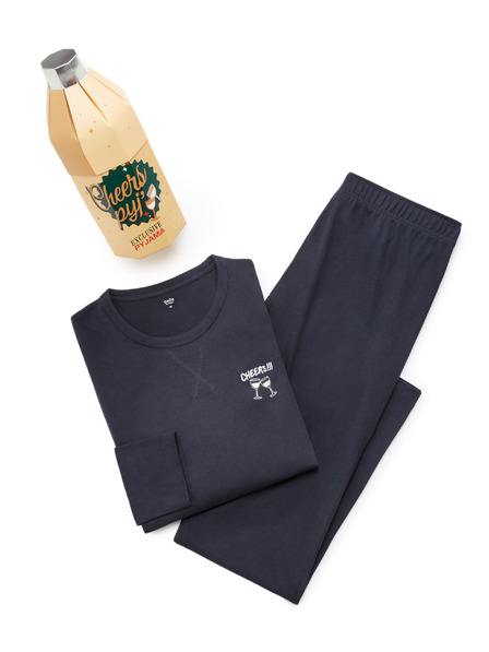 Celio Pyjama in Weihnachtsverpackung Champagner