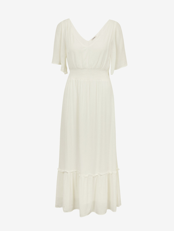 Orsay Cremefarbenes Damen-Maxikleid ORSAY