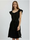 Orsay Schwarzes Damenkleid mit Leinen ORSAY