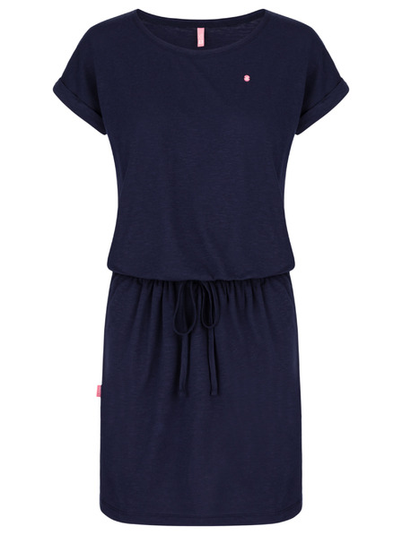 Loap Dunkelblaues Damen-Sommerkleid LOAP BLADANA