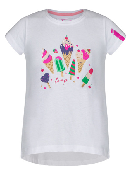 Loap Weißes Mädchen-T-Shirt mit LOAP BESNUDA-Aufdruck