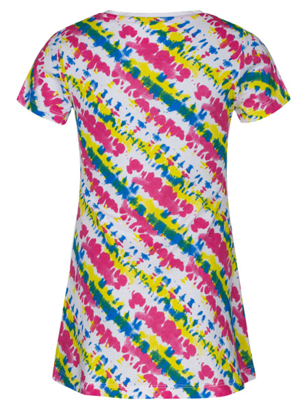 Loap Rosa und weiß gemustertes Mädchenkleid LOAP Bestona