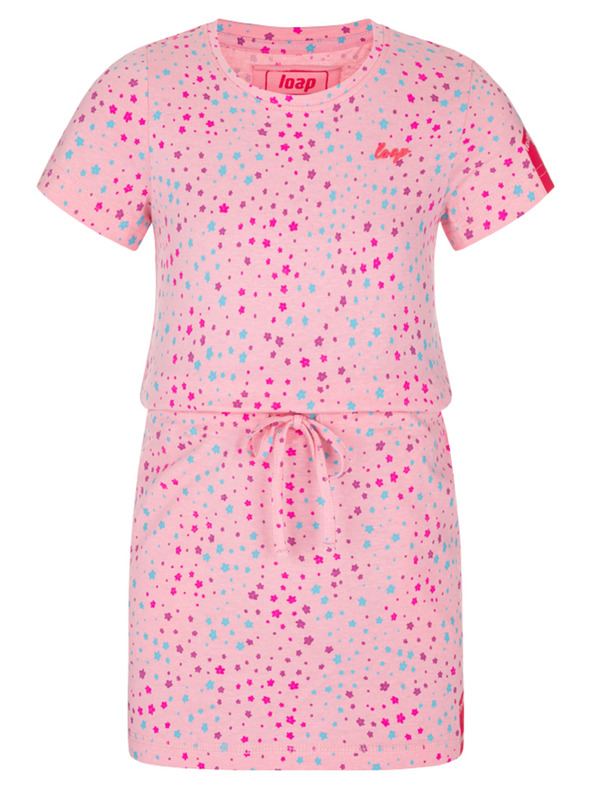 Loap Rosa gemustertes Mädchenkleid LOAP BESNA