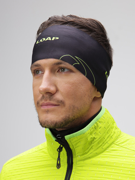 Loap Grünes und schwarzes sportliches Winterstirnband LOAP Zal