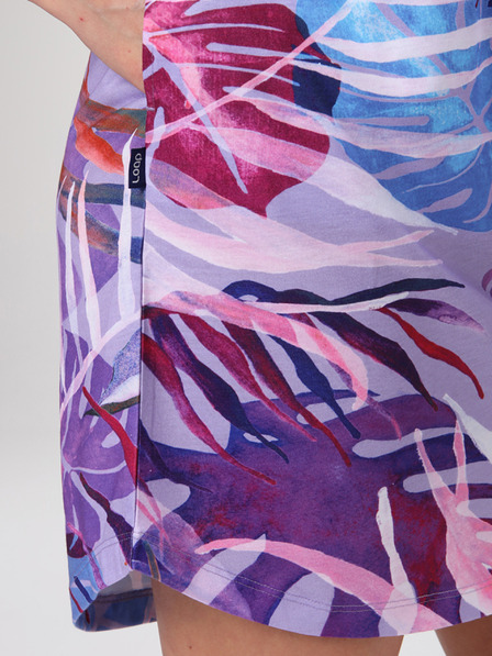Loap Blau-violett gemustertes Damenkleid LOAP Anuma
