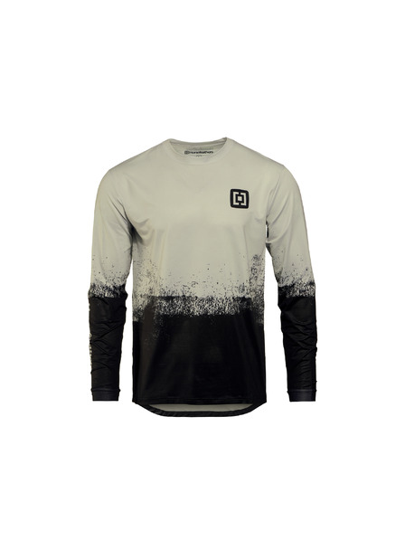 Horsefeathers Radtrikot Quantum LS - silberne Birke/schwarz HORSEFEATHERS