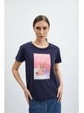 Orsay Dunkelblaues Damen-T-Shirt ORSAY