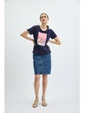 Orsay Dunkelblaues Damen-T-Shirt ORSAY