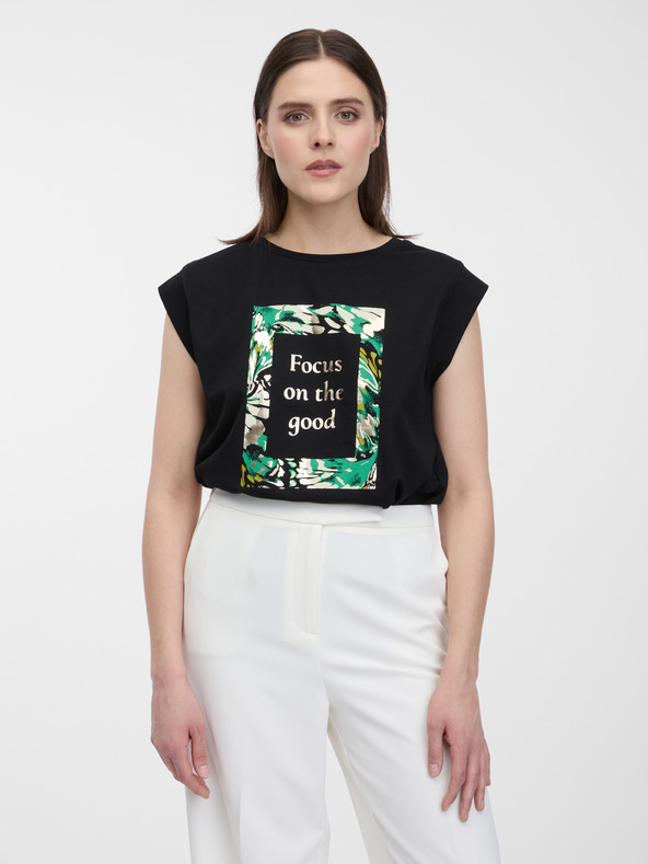 Orsay Schwarzes Damen-T-Shirt ORSAY