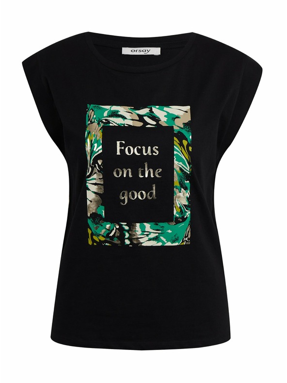 Orsay Schwarzes Damen-T-Shirt ORSAY