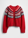 GAP Oversize Strickjacke Fair Isle mit Wollanteil GAP