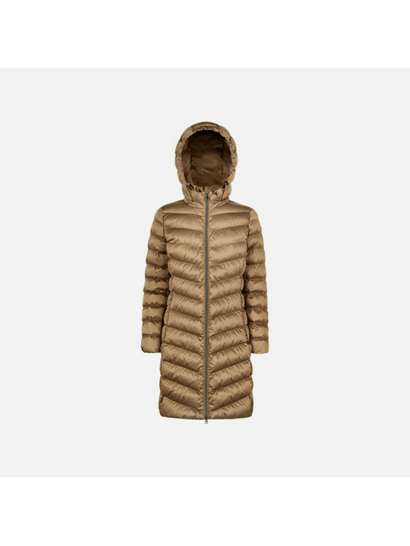 Geox Hellbraune Damen-Daunenjacke Geox Zosma