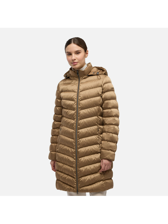 Geox Hellbraune Damen-Daunenjacke Geox Zosma