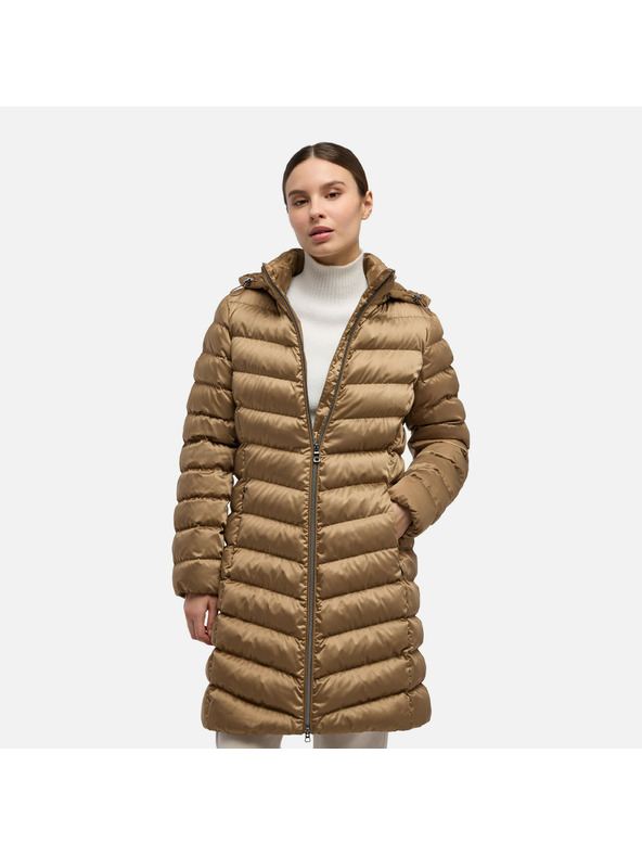 Geox Hellbraune Damen-Daunenjacke Geox Zosma