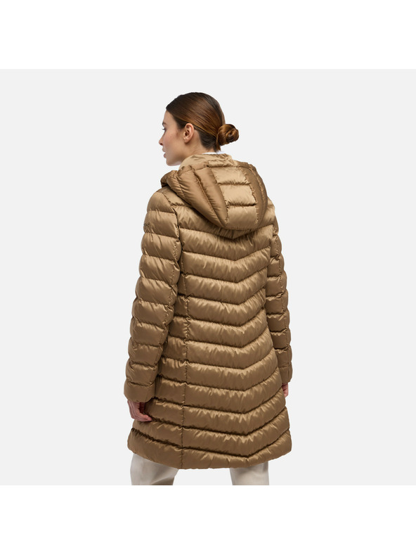 Geox Hellbraune Damen-Daunenjacke Geox Zosma