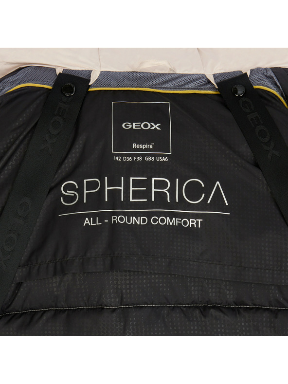 Geox Cremefarbene Damen-Daunenjacke Geox Spherica