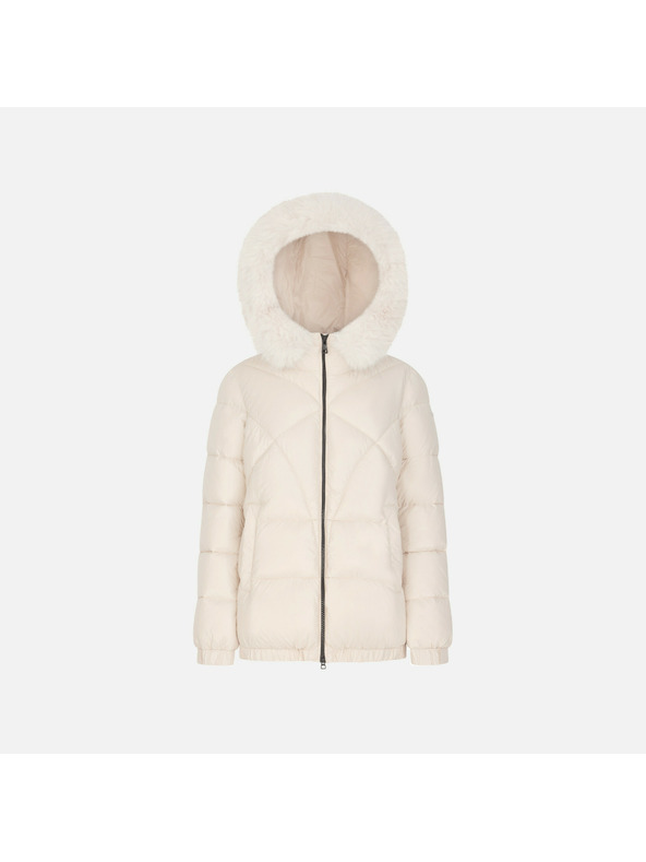 Geox Cremefarbene Damen-Daunenjacke Geox Backsie