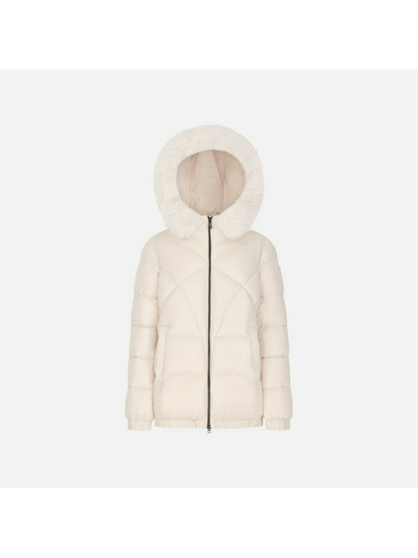 Geox Cremefarbene Damen-Daunenjacke Geox Backsie
