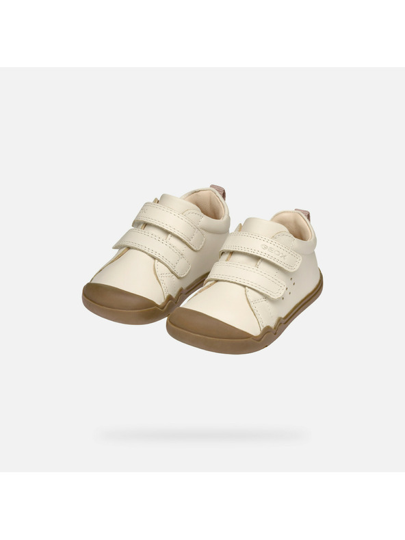 Geox Weiße Barefoot-Kinderschuhe für erste Schritte Geox Steppieup Girl