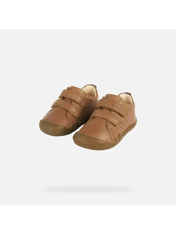 Geox Braune Barefoot-Kinderschuhe für erste Schritte Geox Steppieup Boy