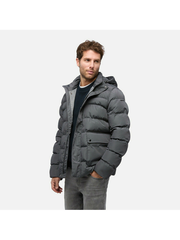 Geox Graue Herren-Daunenjacke Geox Leitan