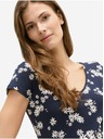 Orsay Dunkelblau geblümtes T-Shirt von ORSAY