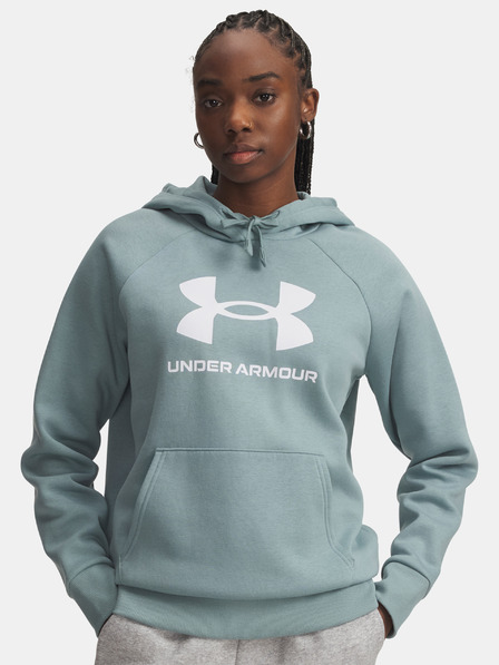 Under Armour Damen-Sweatshirt Under Armour UA Rival Fleece Big Logo HD-GRN