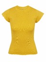 Orsay Gelbes Damen-T-Shirt mit Stehkragen ORSAY