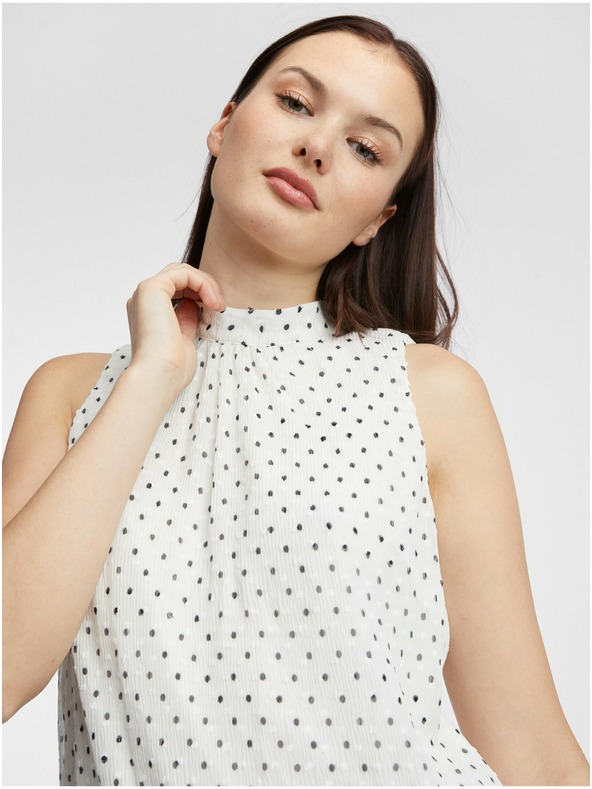 Orsay Weiße Damen-Polka-Dot-Bluse ORSAY