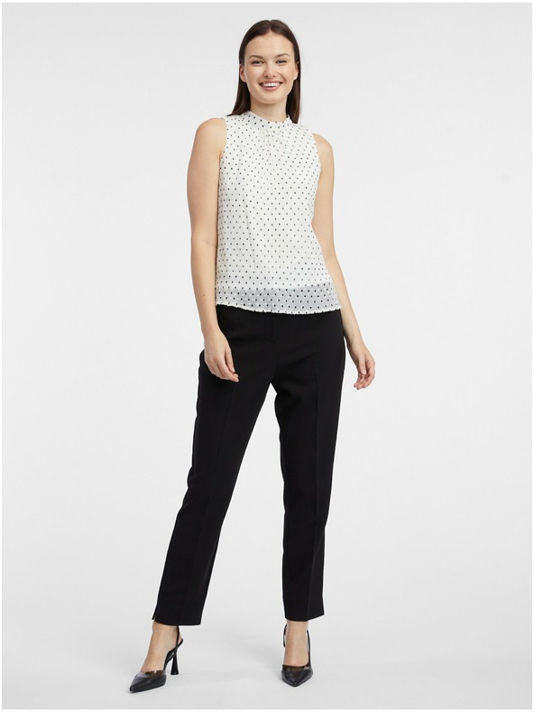 Orsay Weiße Damen-Polka-Dot-Bluse ORSAY