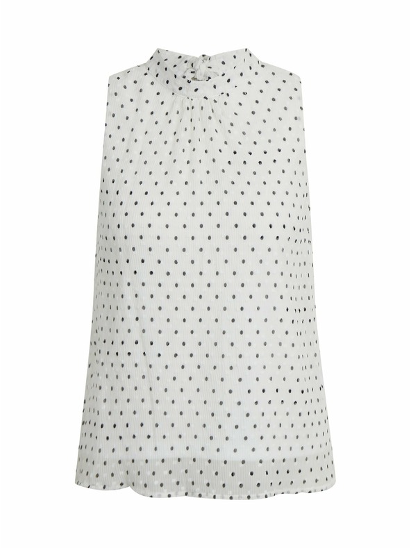 Orsay Weiße Damen-Polka-Dot-Bluse ORSAY