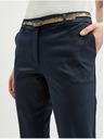 Orsay Dunkelblaue Damen-Chinohose mit Gürtel ORSAY