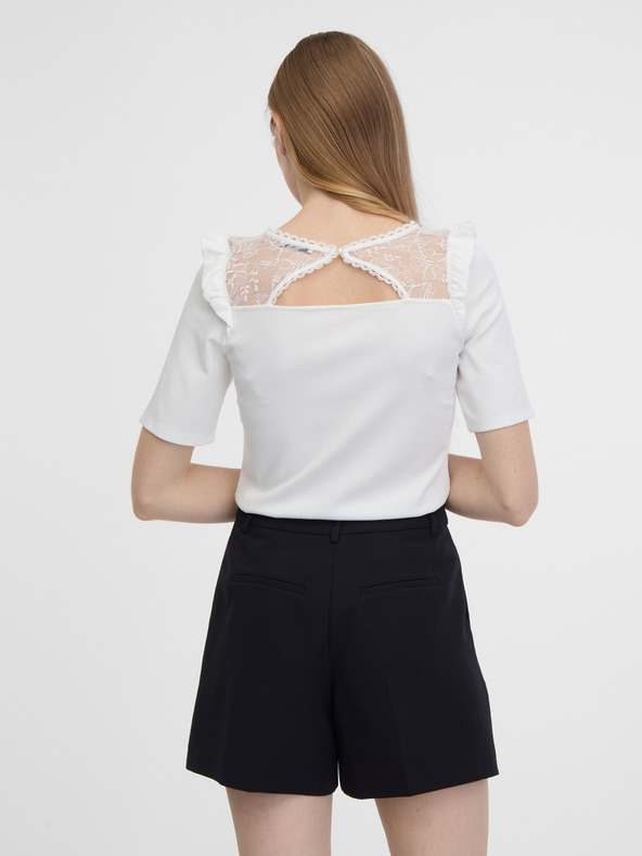 Orsay Weißes Damenshirt mit Rückenschlitz ORSAY