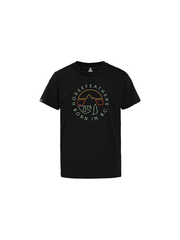 Horsefeathers Kinder T-Shirt Line Circle - black