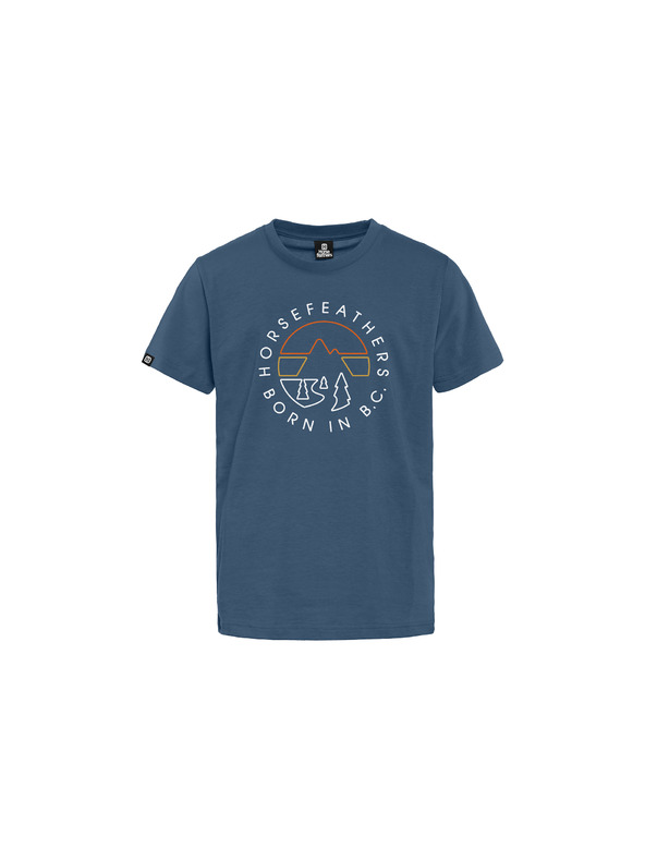 Horsefeathers Kinder T-Shirt Line Circle - moonlight blue