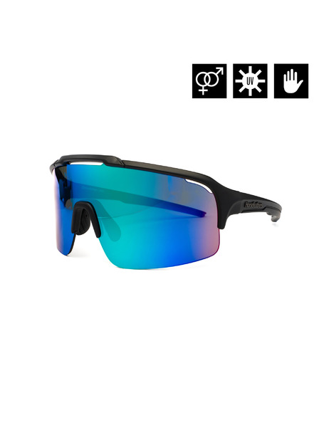 Horsefeathers Fahrradbrille Recoil - matt black/mirror green