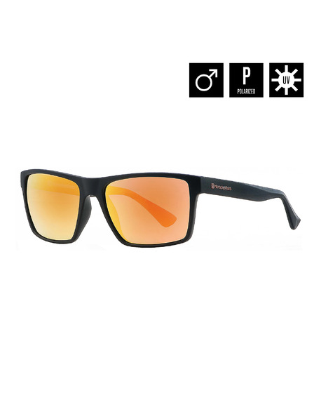 Horsefeathers Sonnenbrille Merlin - matt black/mirror orange