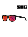 Horsefeathers Sonnenbrille Keaton - matt black/mirror red
