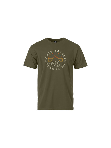 Horsefeathers T-Shirt Line Circle - burnt olive