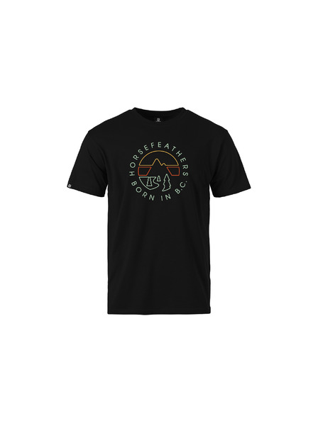 Horsefeathers T-Shirt Line Circle - black