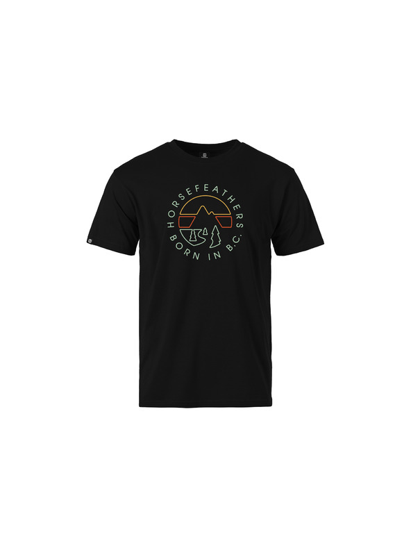 Horsefeathers T-Shirt Line Circle - black