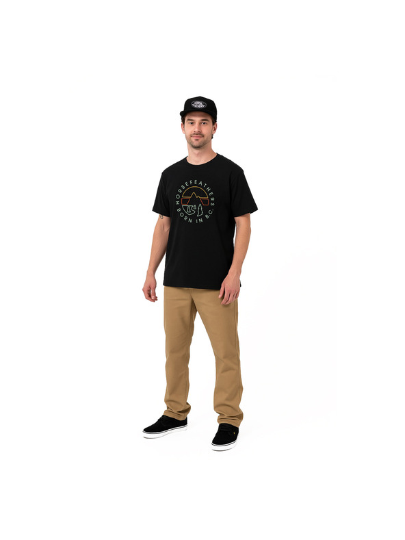 Horsefeathers T-Shirt Line Circle - black
